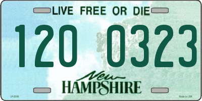 NH license plate 1200323