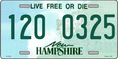 NH license plate 1200325