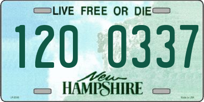 NH license plate 1200337
