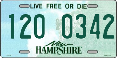 NH license plate 1200342