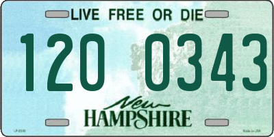 NH license plate 1200343