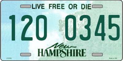 NH license plate 1200345