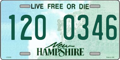 NH license plate 1200346