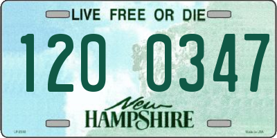 NH license plate 1200347