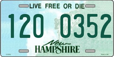 NH license plate 1200352