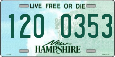 NH license plate 1200353