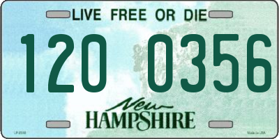 NH license plate 1200356