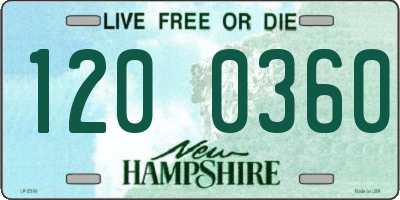 NH license plate 1200360