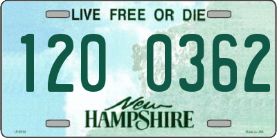 NH license plate 1200362