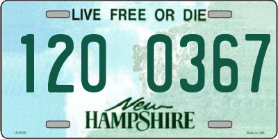 NH license plate 1200367