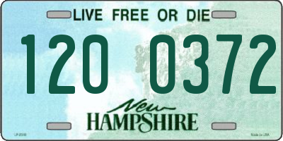 NH license plate 1200372