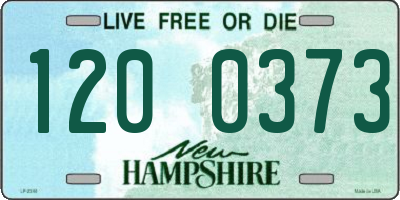 NH license plate 1200373