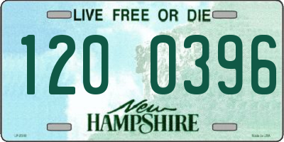 NH license plate 1200396