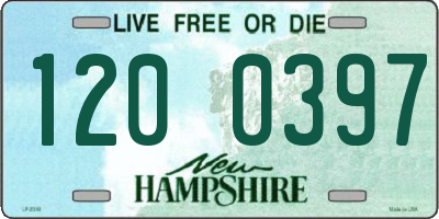 NH license plate 1200397
