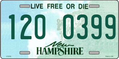 NH license plate 1200399