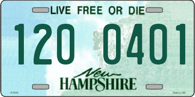 NH license plate 1200401