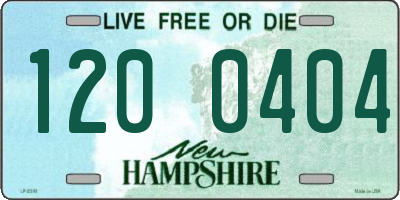 NH license plate 1200404