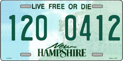 NH license plate 1200412