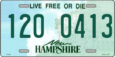 NH license plate 1200413