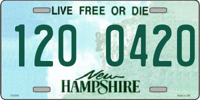 NH license plate 1200420