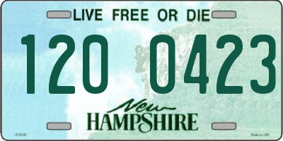 NH license plate 1200423