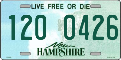 NH license plate 1200426