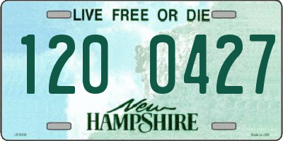 NH license plate 1200427