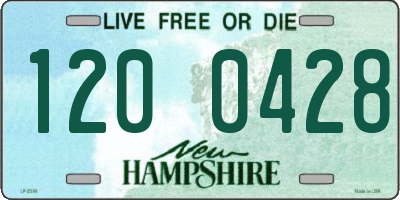 NH license plate 1200428