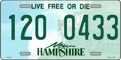 NH license plate 1200433
