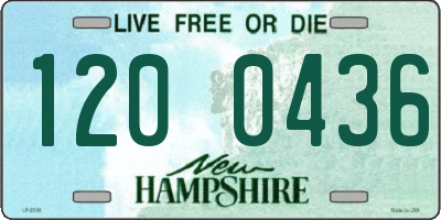 NH license plate 1200436
