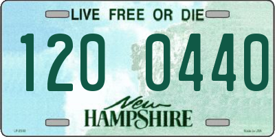NH license plate 1200440