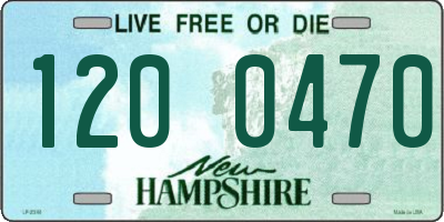 NH license plate 1200470