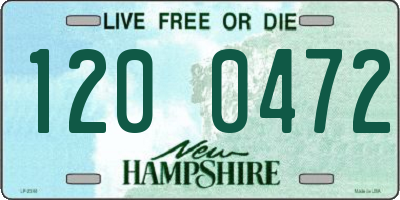 NH license plate 1200472