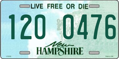 NH license plate 1200476