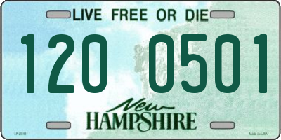 NH license plate 1200501