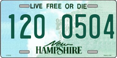 NH license plate 1200504