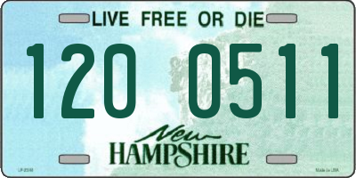 NH license plate 1200511