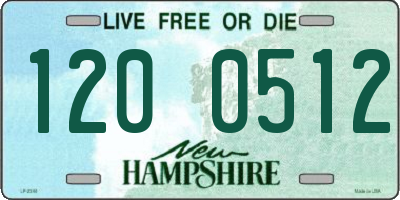 NH license plate 1200512
