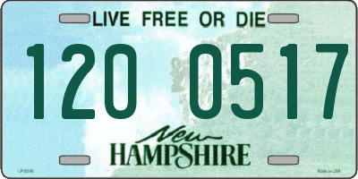NH license plate 1200517