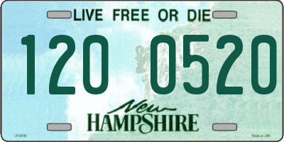 NH license plate 1200520