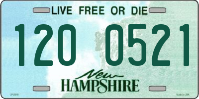 NH license plate 1200521