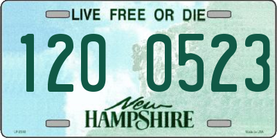 NH license plate 1200523