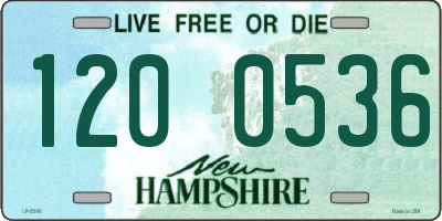 NH license plate 1200536