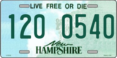 NH license plate 1200540