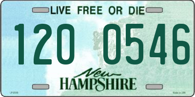 NH license plate 1200546