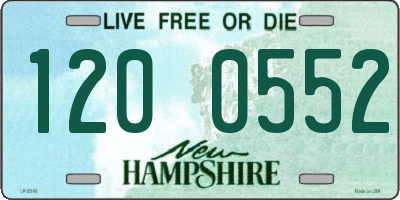 NH license plate 1200552
