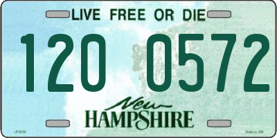 NH license plate 1200572