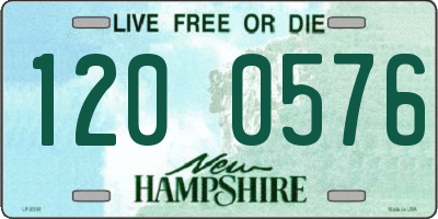 NH license plate 1200576