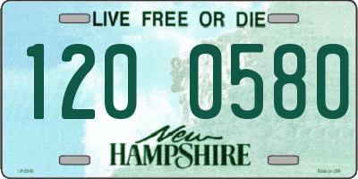 NH license plate 1200580