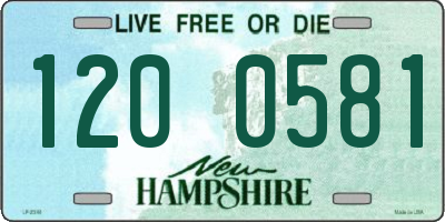 NH license plate 1200581